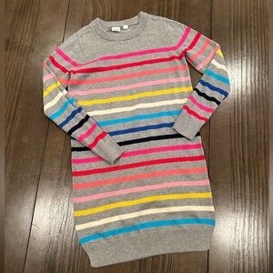 GAP KIDS COZY SWEATER DRESS TUNIC FUN COLORFUL STRIPES SIZE M
